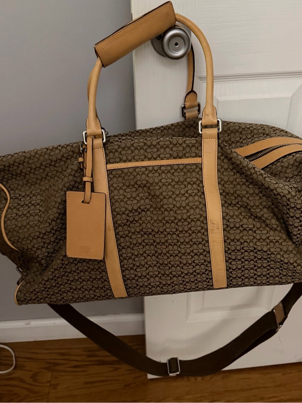 Coach Signature Canvas Large Duffle/Weekender Bag